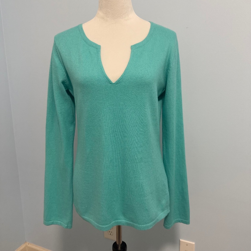 Gap Women’s Cotton/angora turquoise Knit Pullover Size M‎